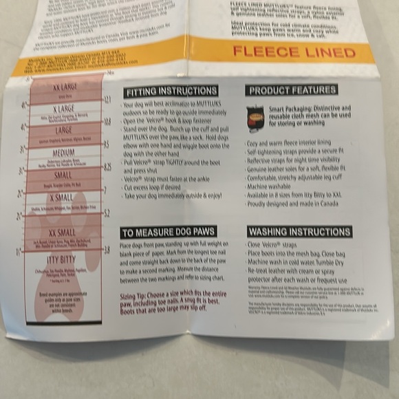 Muttluks. Size Medium. Brand new. Never been used. - Picture 3 of 5